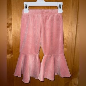 Baileys blossoms velour bell bottoms size 9-12 month